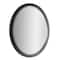 Classic Black Oval Metal Framed Beveled Vanity Wall Mirror - 23" x 29"